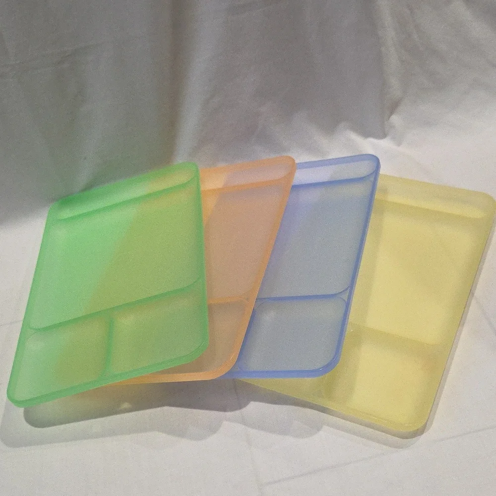 Tupperware Pastel Divided Trays Impressions Set of 4